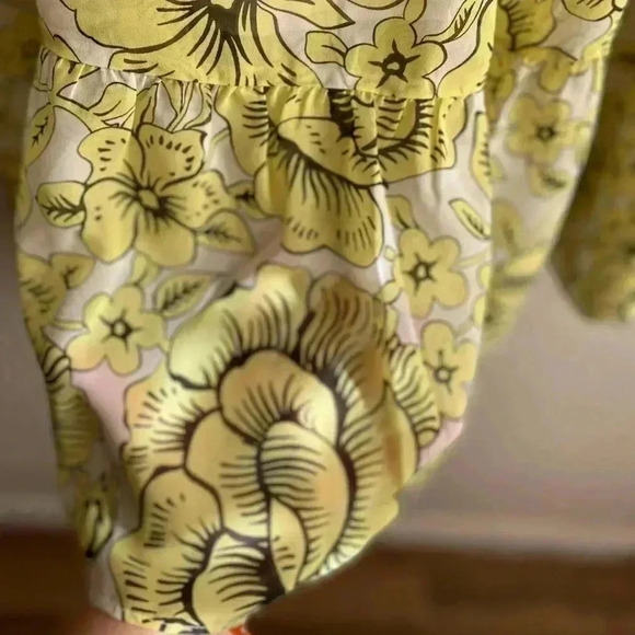 🆕 Ann Taylor Factory Cheerful Yellow & White Rococco
Floral A-Line Mid 2P🆕 - Picture 8 of 12